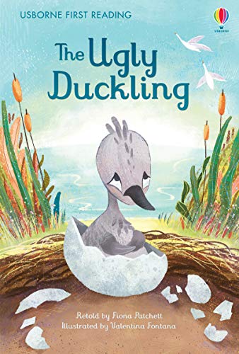 Book cover: "The Ugly Duckling" shows a duckling emerging from an egg.