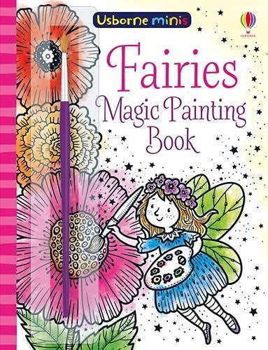 Book cover: “Fairies Magic Painting” with flowers, paintbrush, and fairy.