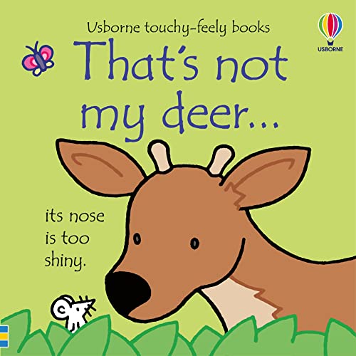 Cover of the children's book That's not my deer featuring a cartoon deer.