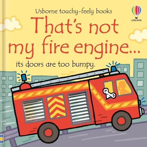 Cover of That's Not My Fire Engine children's book featuring a red fire engine.