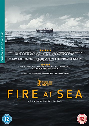 DVD cover for "Fire At Sea" showing a boat on a stormy ocean.