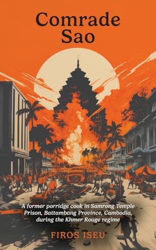 Book cover with a silhouetted temple, palm trees, and figures in orange.