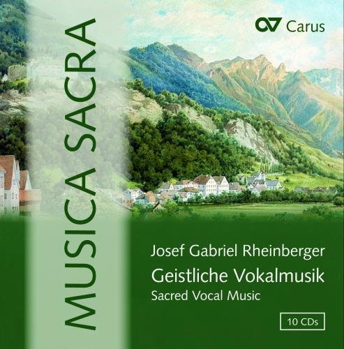 CD cover: mountain landscape with village, green text "Musica Sacra".