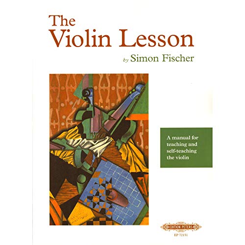Sheet music cover for "The Violin Lesson" featuring abstract violin artwork.