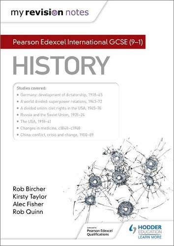 History revision notes book cover with text listing study topics.