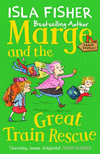 Book cover: illustrated family running towards a train station.