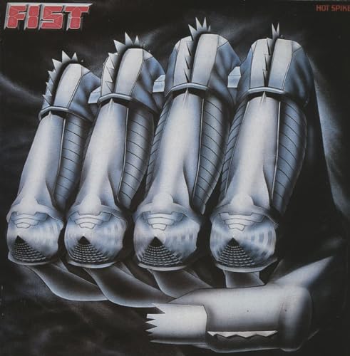 CD cover for "Fist - Hot Spikes" featuring metallic, spiked robotic hands.