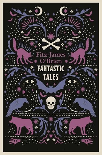 Book cover with ornate purple and black design, skull, wolves, and ravens.