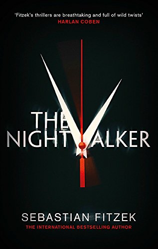 Book cover: "The Nightwalker" by Sebastian Fitzek, with a clock image.