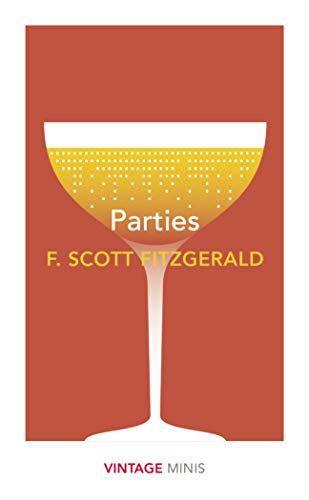 Book cover: "Parties" by F. Scott Fitzgerald, featuring a cocktail glass.