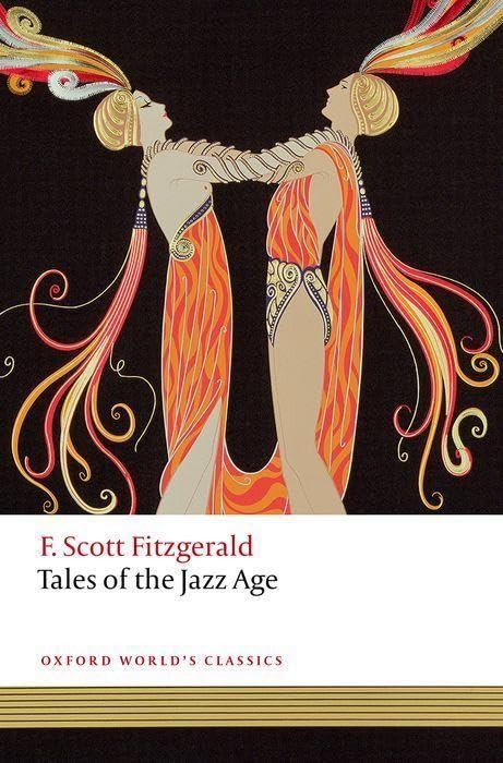 Book cover: “Tales of the Jazz Age” with Art Deco illustration.