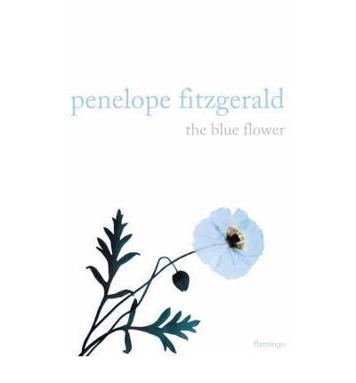 Book cover with a light blue flower and author name.