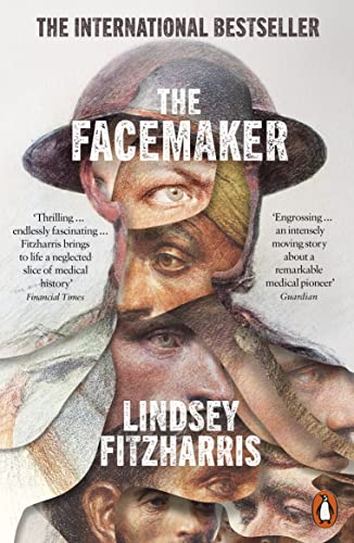 Book cover: “The Facemaker” featuring a fragmented portrait of a man in uniform.
