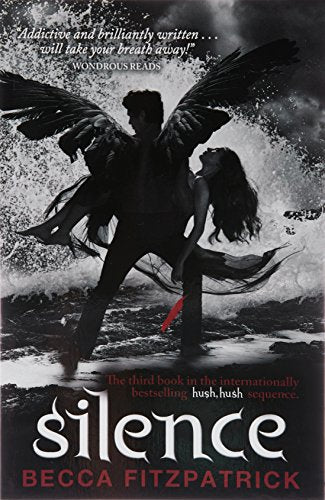 Book cover: couple embraced, silhouetted with large black wings against a stormy sea.