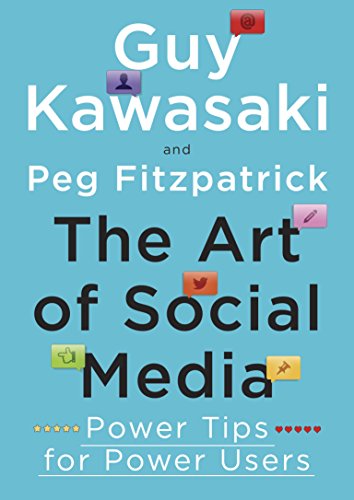 Book cover with text and small social media icons on blue background.