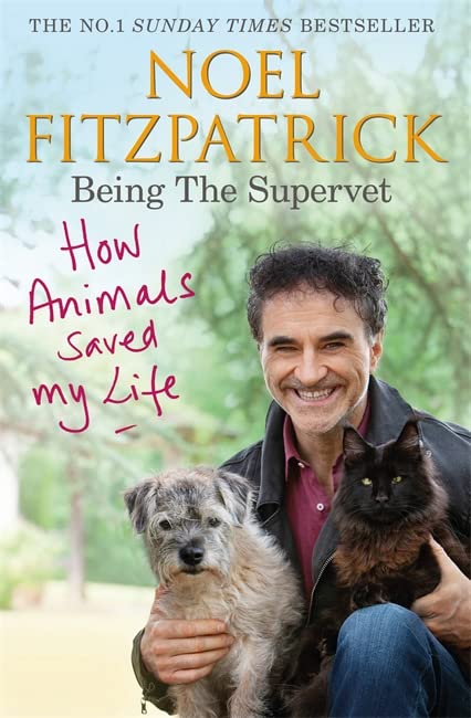 Book cover featuring Noel Fitzpatrick with a dog and cat.