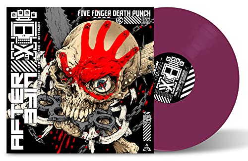 Five Finger Death Punch "AfterLife" vinyl record with skull artwork.