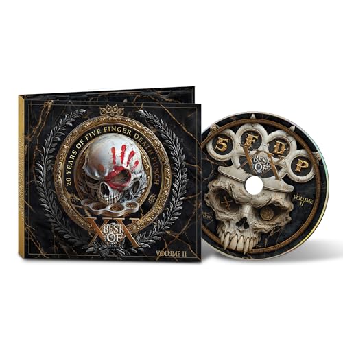 Five Finger Death Punch "Best Of Volume II" CD with skull imagery.