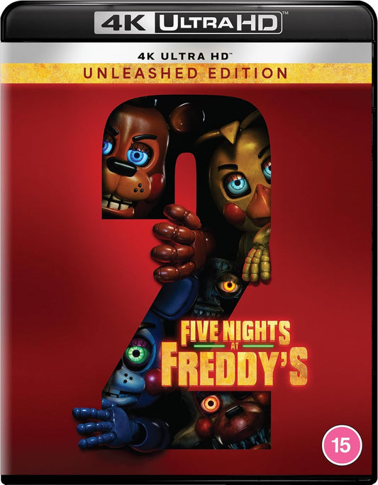 Blu-ray cover for "Five Nights at Freddy's" featuring animatronic characters.