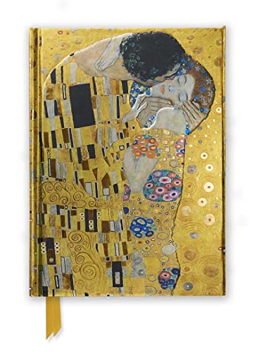 Klimt’s “The Kiss” painting on a gold-foiled journal cover.