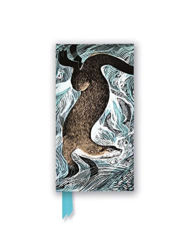 Slim journal cover with a woodcut-style illustration of a swimming otter.