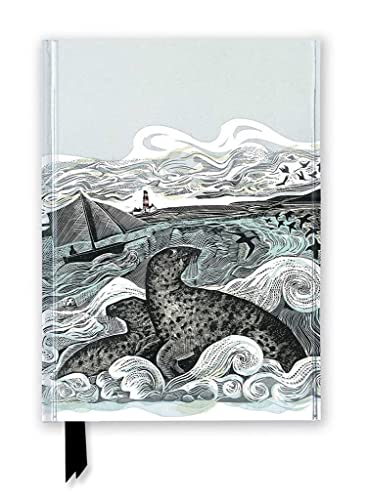 A journal cover featuring a linocut illustration of seals, a sailboat, and a lighthouse.