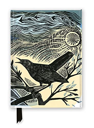 A journal cover featuring a black bird perched on a branch under a sun.