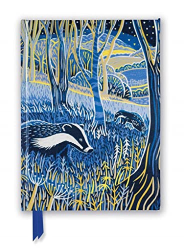 Journal cover featuring a stylized blue and gold illustration of badgers in a forest.