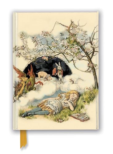 Journal cover depicting Alice asleep with fantastical creatures nearby.