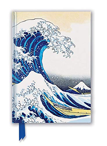 Hokusai’s “The Great Wave” woodblock print on a blank journal cover.