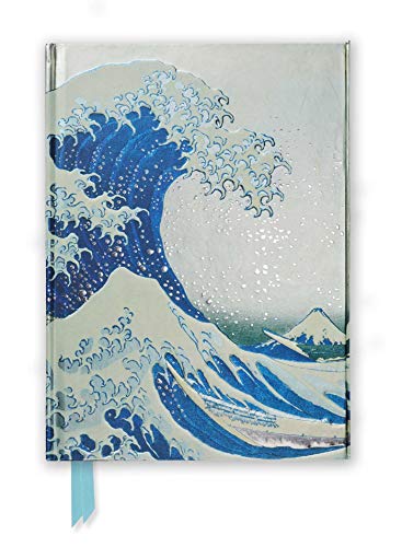 A journal cover featuring Hokusai's The Great Wave off Kanagawa with metallic foil accents.