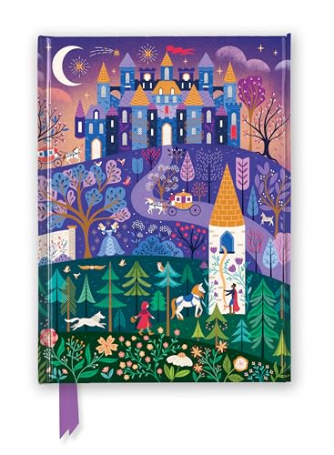 A journal cover featuring a whimsical fairy tale landscape with a castle and forest.