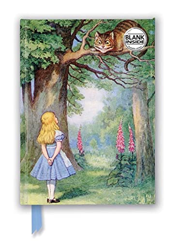 Cover of a journal featuring Alice looking up at the Cheshire Cat in a tree.