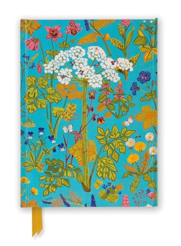 Foiled journal cover with a teal background and colorful floral pattern.