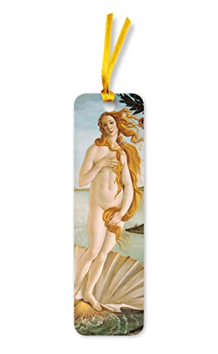 Bookmark featuring Botticelli’s “The Birth of Venus” painting, a nude woman on a shell.