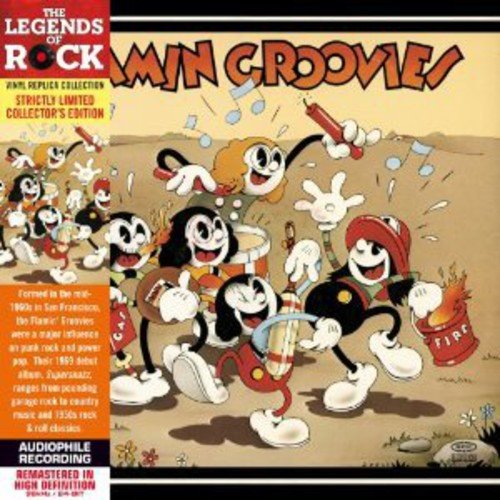 CD cover for Flamin' Groovies’ “Supersnazz” featuring cartoon musicians.