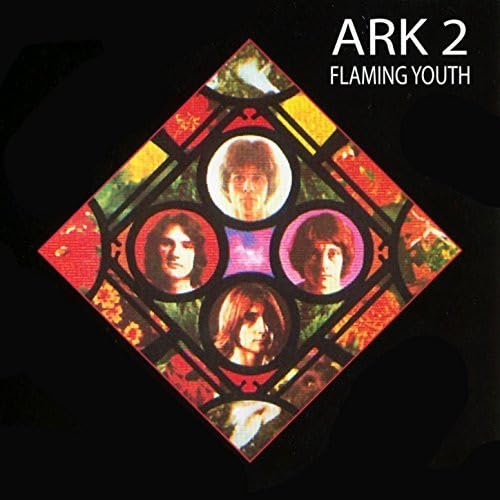 CD cover for Flaming Youth’s Ark 2, featuring portraits in stained glass.