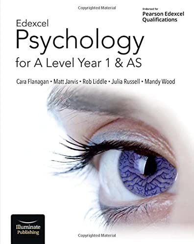 Textbook cover: "Edexcel Psychology" with a close-up of a human eye.