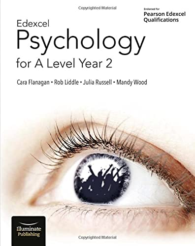 Textbook cover: "Edexcel Psychology Year 2" with an eye image.