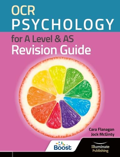 OCR Psychology revision guide cover with a colorful citrus fruit image.