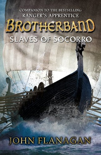 Book cover: "Slaves of Socorro" depicts a Viking-style ship at sea.
