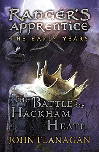 Book cover featuring a golden crown on a stone stump in the rain.