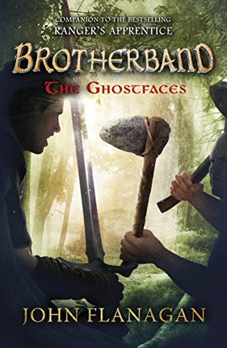 Book cover: two figures with weapons in a misty forest.