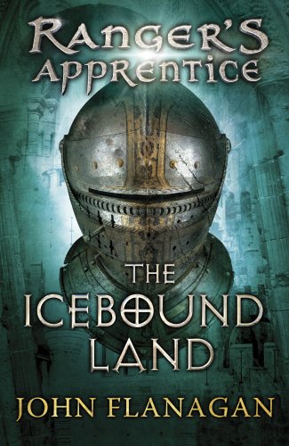 The image depicts a medieval helmet on a book cover. Alt text: Medieval helmet on a green-toned book cover with title and author.
