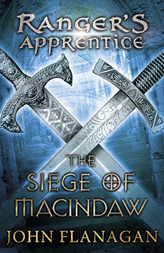 Book cover featuring two crossed swords against a blue, stone-textured background.