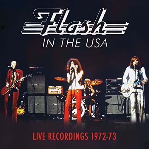 CD cover for Flash’s “In The USA” featuring a live band performance.