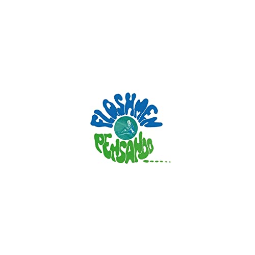 Flashmen - Pensando" vinyl record cover with circular green and blue design.