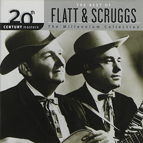 CD cover featuring black and white photo of Flatt & Scruggs in cowboy hats.