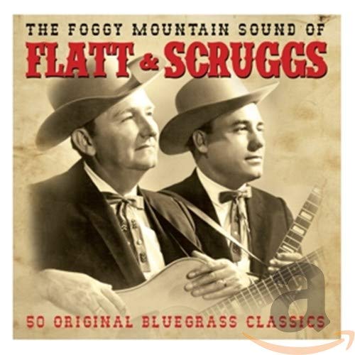 CD cover featuring Lester Flatt and Earl Scruggs in cowboy hats.