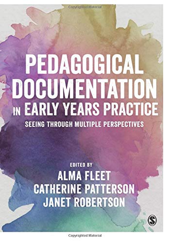 Book cover: "Pedagogical Documentation in Early Years Practice" with watercolor background.